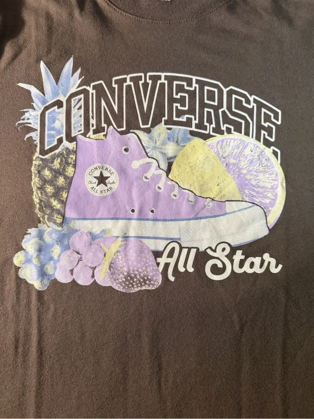 Converse Gray Tee with Pastel Sneaker Graphic